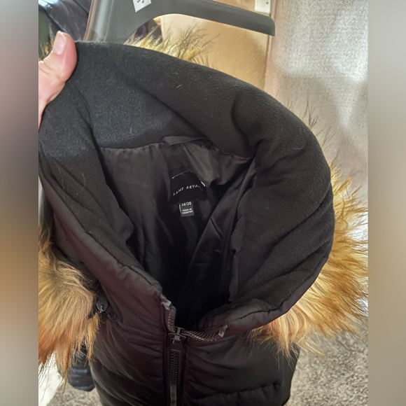Lane Bryant Black Faux Fur Ski Parka 18/20 - Picture 2 of 5